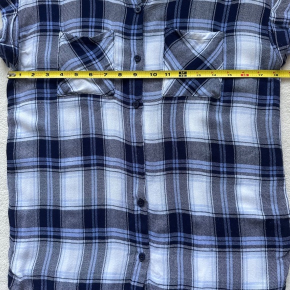Boyfriend Oversized Plaid Button-Down Shirt | Women's S - Picture 2 of 5